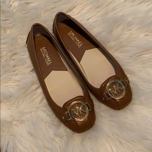Michael Kors brown ballet flats